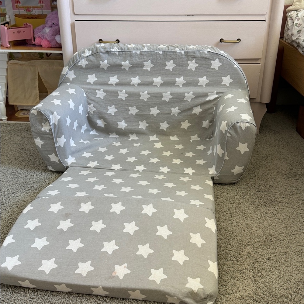 Made in EU Washable Gray Star Patterned Kids Sofa